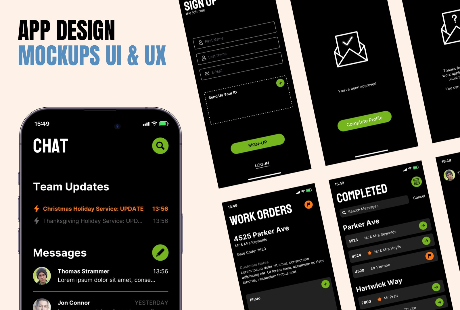 App Design for Team Communications app clean concept design ios minimal mockup simple ui