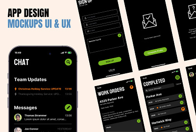 App Design for Team Communications app clean concept design ios minimal mockup simple ui