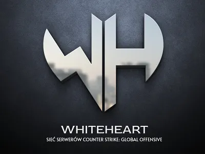 WhiteHeart - counter strike server network Logo branding counter strike design e sport esport graphic design heart heartlogo logo typography vector wh