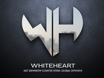 WhiteHeart - counter strike server network Logo branding counter strike design e sport esport graphic design heart heartlogo logo typography vector wh