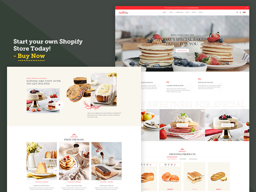 MoonPies – Cake & Bakery Store – eCommerce Multipurpose Theme cake candy chocolate design ecommerce food illustration moonpies online store opencart prestashop shopify sweet shop templatetrip woocommerce wordpress