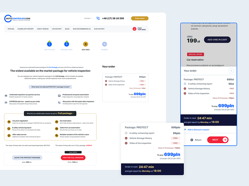 Car brand - Multi Step product creator automotive car checkout corporate e commerce forms interface mobile order payment platform poland process step ui ux vehicle web webdesign wizard