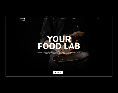 Fusion Flame branding food website design graphic design restaurant website ui ui desing uiux design web design website design