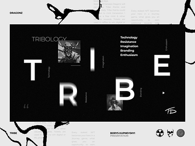 Tribe Dragons - Web3 - Crypto black blockchain branding crypto graphic design homepage landing landing page logo motion graphics nft uiux web design web3 website