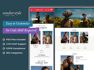 VendorStyle – Fashion & Apparel – eCommerce Multipurpose Theme apparel bootstrap design dropshipping ecommerce fashion illustration modern online store opencart prestashop shopify style templatetrip unique woocommerce wordpress