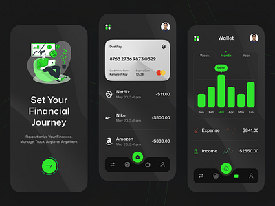 Finance Mobile App Dark Mode android app app app screen design finance app interface ios app mobile mobile app mobile app design mobile apps mobile ui mobileapp mobileui trending ui ui design uiux uiux design ux ux design