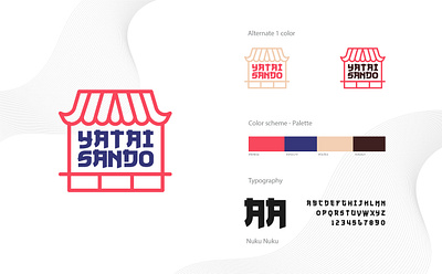 Yatai Sando Logo branding design icon japan logo merchandise ramen street food sushi vector yatai
