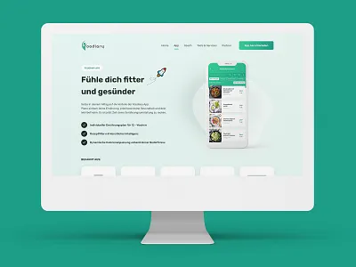 Corporate Website corporate website ernährung fitness nutrition redesign screendesign startup ui design uiux design visual design webdesign