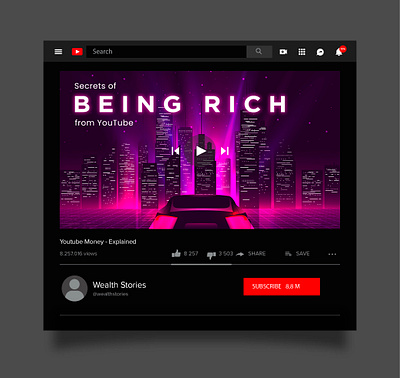 Youtube Channel Thumbnail ai channel concept design graphic design illustration vector video website youtube