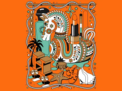 LUXURY BEAUTY ILLUSTRATION advent calendar artist collaboration beauty illustration cosmetics illustration creative director fashion illustration freelanceillustrator health and beauty hermes hermès illustration illustrator luxury packaging pop up popupdesign poster illustration skincare illustration summer illustration travel illustration visual merchandising