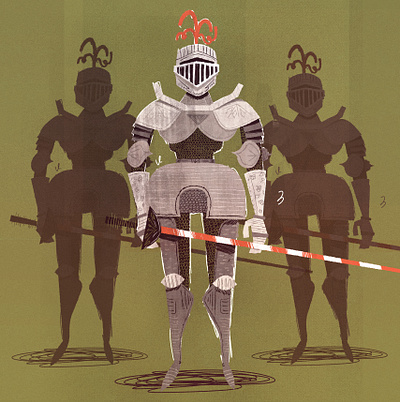 Knights 3d animation armor battle character character design digital editorial fight ill illustration illustrator photoshop simple texture vector weapon