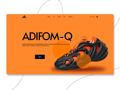 ADIFOM Q shoes web design shoes website design sneaker website design uiux design web design website design