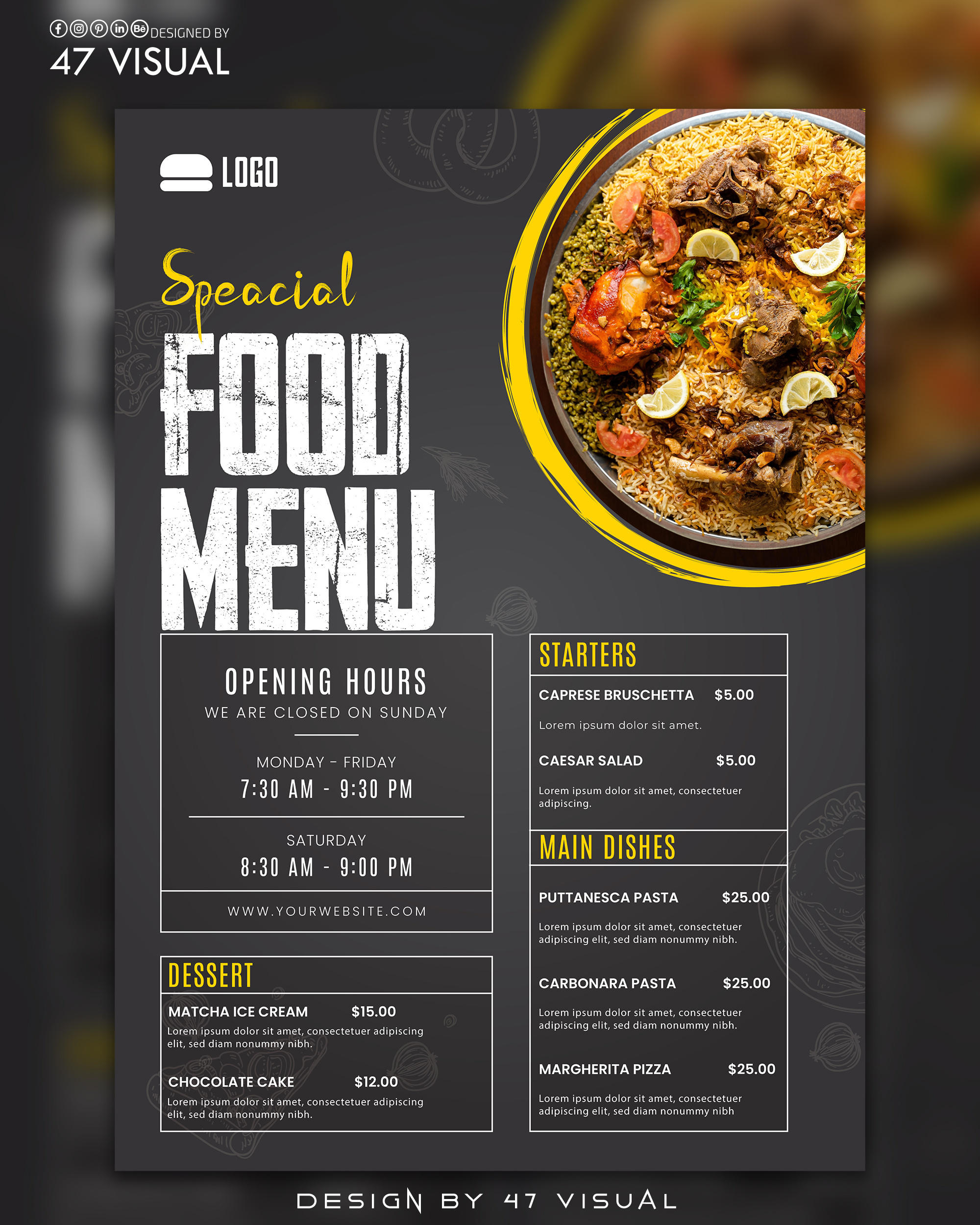 Restaurant Food Menu Design. by Jahid Ahmed on Dribbble