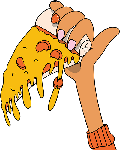 Pizzzzzza branding cheese design digital illustration food graphic design illustration illustrator logo pizza vector yummy