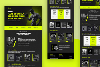 Gym & Fitness Email marketing Design | E-newsletter UI email marketing graphic design gym landing page sports uiux ui uiux