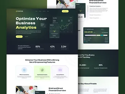 Finance Landing Page Ui/Ux Design banking clean design digital banking finance financelandingpage fintech homepage landingpage money saas simple ui ui design ux wallet web webdesign