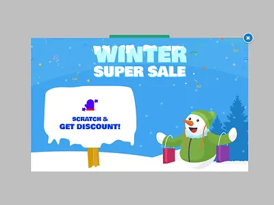 Winter Super Sale elementor figma landing page web design wordpress