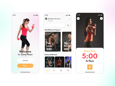Fitness Mobile Apps Design apps branding design figma fitness mobile apps design illustration mobile apps design uiux