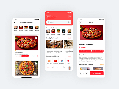 Food Delivery App branding design food app food delivery app graphic design homepage landing page logo mobile app motion graphics ui ux