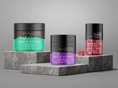 Concept for cosmetic brand 2 amazon branding cosmetics cream graphic design jar logo mask minimal supplement