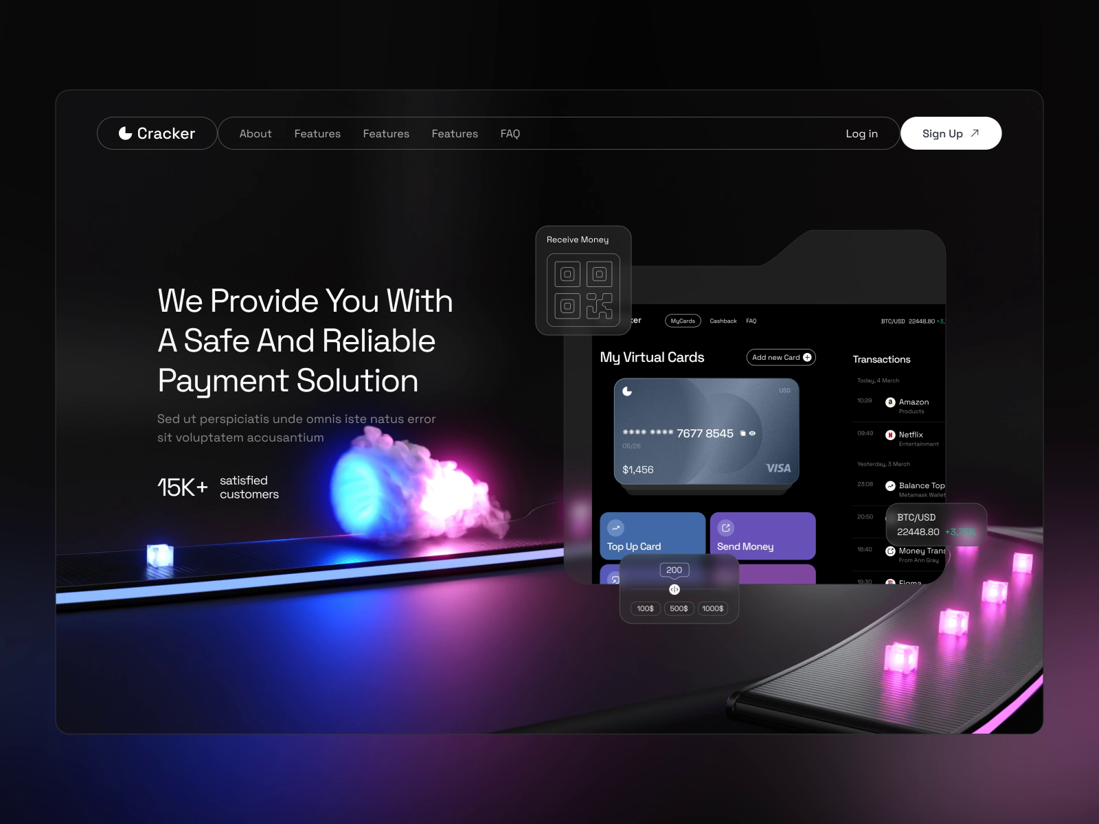 Example of Landing Page Design & Development