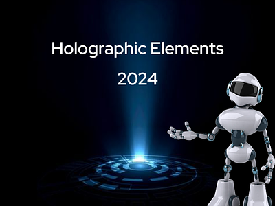 Holographic Elements augumented reality digital book graphic design hologram holographic ui ui web d school