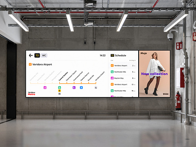 Metro Info Screen - Concept concept design map metro metro line mockup public transport public transportation subway transportation ui