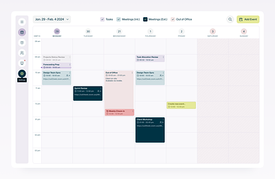 Oh, Snap! Calendar App UI Design app calendar colors design events task management tasks ui ui design user interface web design