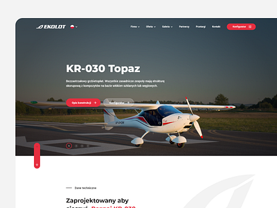 Ekolot - Website redesign airplane design fly hero minimalistic product redesign ui ux web website