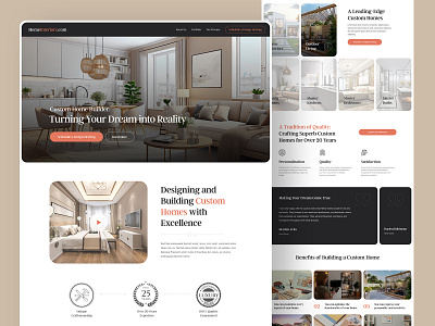 Modern design for Home Interior Website bathroom builders clean creative custom home design exterior home interior home page inspiration landing page luxury minimal modern product property real estate ui ux website