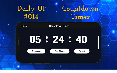 Daily UI #014 - Countdown Timer 014 apps countdown timer daily ui day 14 mobile app timer ui ux