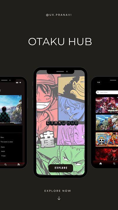 Anime App figma mobiledesign ui ux uxui