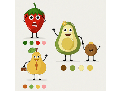 Fruities - part 3 adobe character characterdesign design graphic design illustration illustrationoftheday illustrator vector