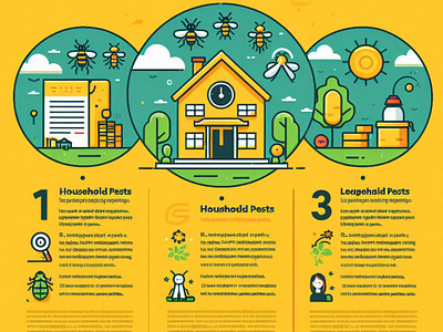 Top 5 Household Pests and How to Eradicate Them – Infographic graphic design infographic pestcontrol