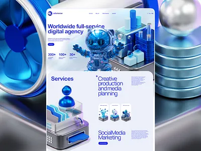 Worldwide digital agency | сайт на tilda 3d branding design figma illustration landing page logo tilda ui ui ux ui elements web design webdesign сайт на тильде тильда