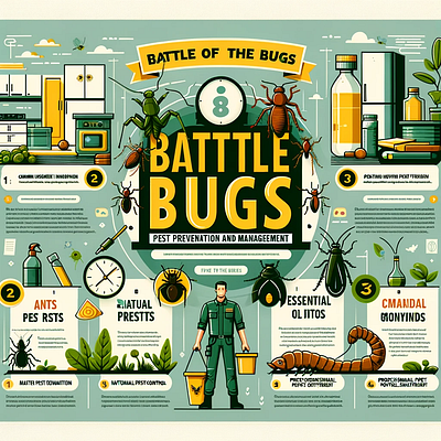 Battle of the Bugs: Infographic on Pest Prevention design graphic design infographics pestcontrol