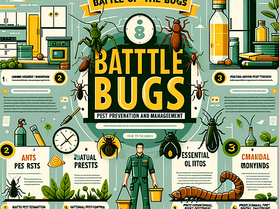 Battle of the Bugs: Infographic on Pest Prevention design graphic design infographics pestcontrol