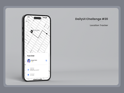 Daily UI #20 Location Tracker app daily ui location tracker minimal mobile app ui ux