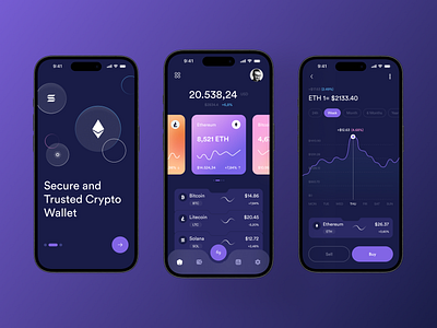 Crypto exchange mobile app app design bitcoin blockchain crypto crypto app cryptocurrency exchange mobile tokens trading ui ux web 3