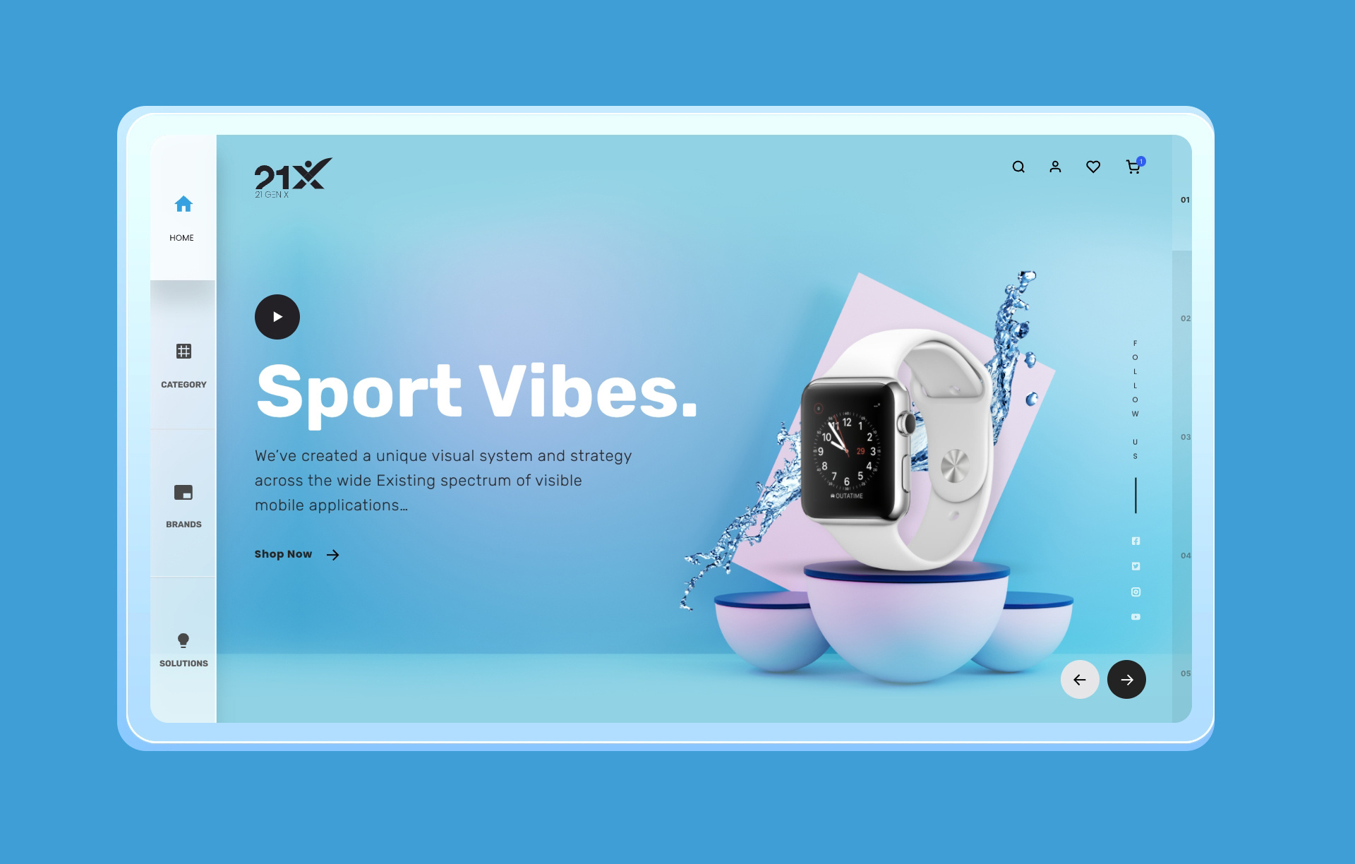 Futuristic website design for 21X cool website design inspiration website design modern modern ui design modern website