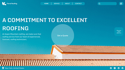 Floral Roofing branding design graphic design roofing website ui uiux web design website design