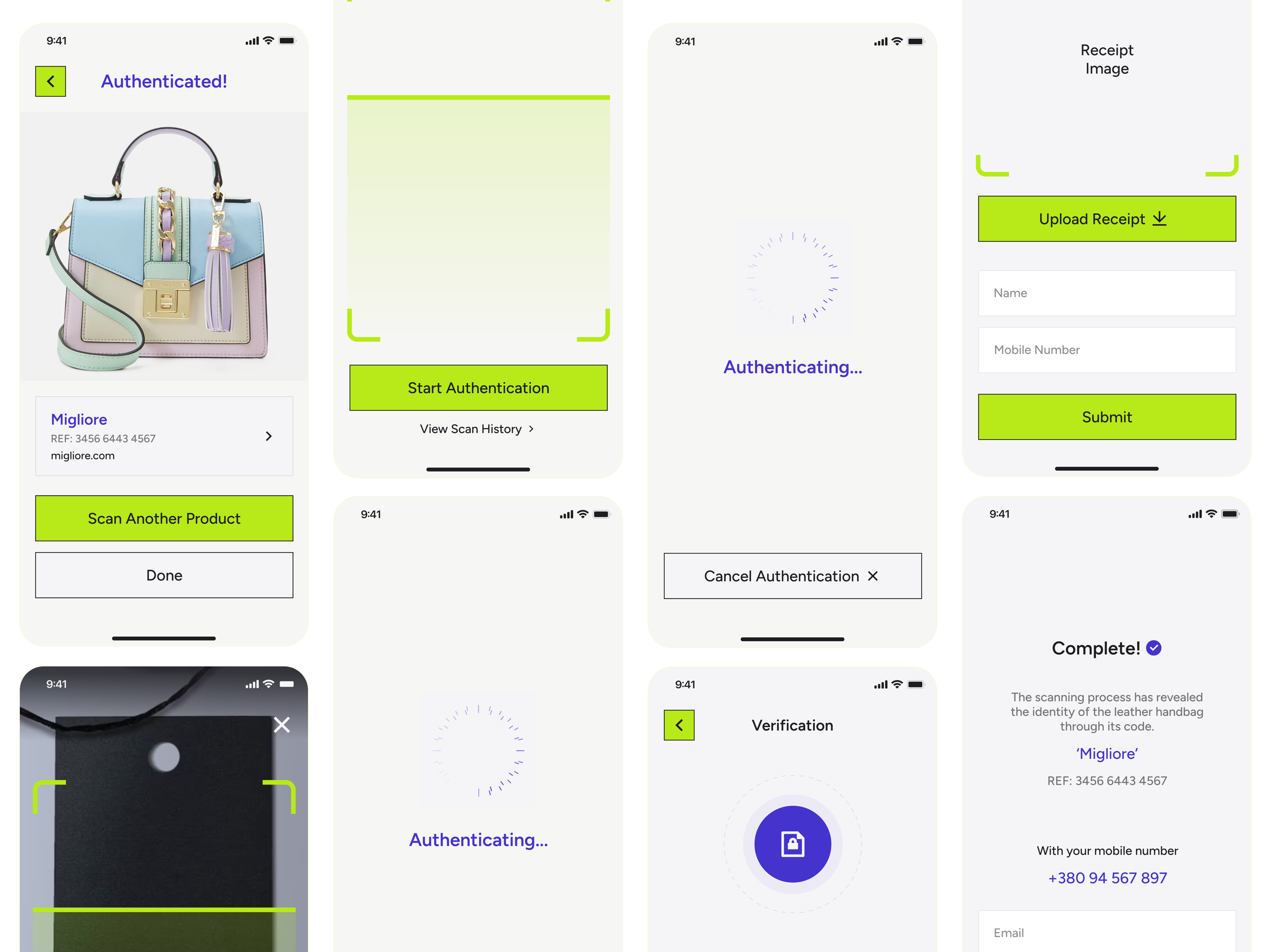 Example of Design Concept For An Authentication App