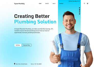 Taynor plumbing branding design graphic design plumbing ui design plumbing website ui uiux web design website design