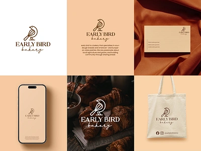 early bird bakery bake bakery baking bird branding bread cake early logo modern nest