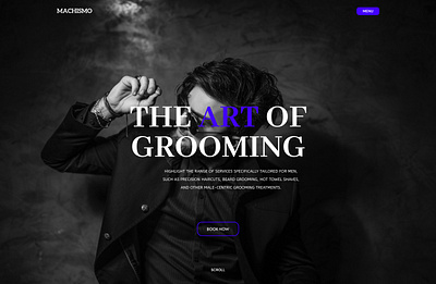 Machismo branding design graphic design mens grooming website mens salon website salon website ui uiux web design website design