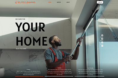 Elite Cleaning branding cleaning website design cleaning website ui design graphic design ui uiux web design website design