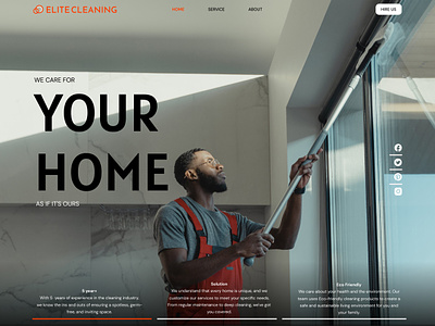 Elite Cleaning branding cleaning website design cleaning website ui design graphic design ui uiux web design website design