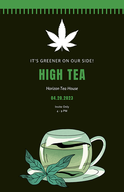 High Tea Event Flyer flyer graphic design