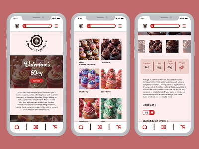 Queen's Cupcakes - App app bakery bakery app bakery ux cupcakes cupcakes ui cupcakes ux food ui graphic design ui ux