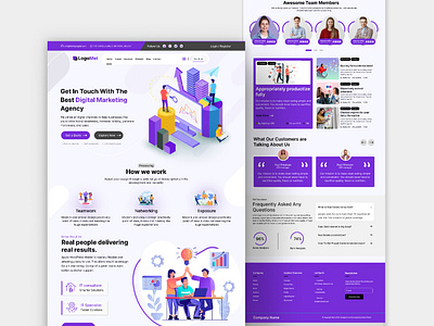 Agency Website Design in figma free landing page figma